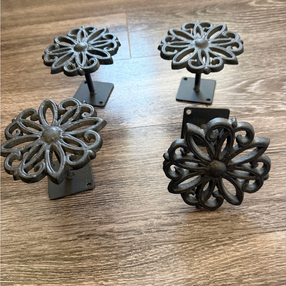 Old West Ornate Black Wall Hooks